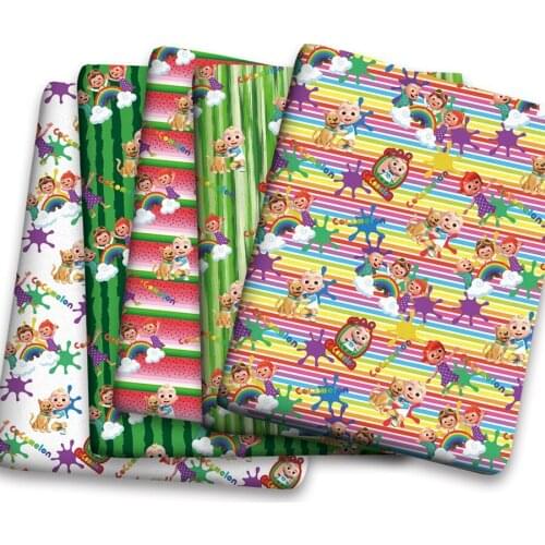 50*150cm Cartoon Fruit Colorful Pattern Avocados Printed Polyster Cotton Liverpool Bullet Fabric for DIY for Handmade By Yard