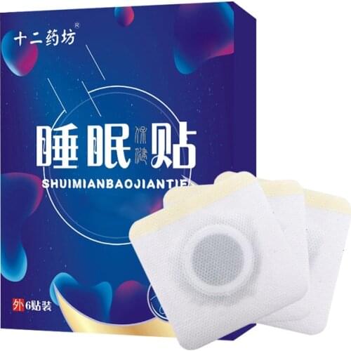 6pcs Improve Insomnia Pain Relief Patch Help Sleep Medical Plaster Soothe Mood Balm Insomnia Body Relax Sticker Health Care
