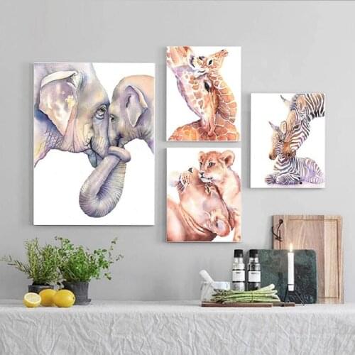 5D Diy Diamond Embroidery Sweet home Giraffe Lion Zebra Diamond Painting Cross Stitch Needlework Full Square Round drillZP-687