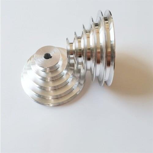 Aluminum 5 Step A Type V-Belt Pagoda Pulley Outter Dia 54-150mm(Hole Diameter 14mm 16mm 18mm 19mm 20mm 22mm 24mm 25mm 28mm)