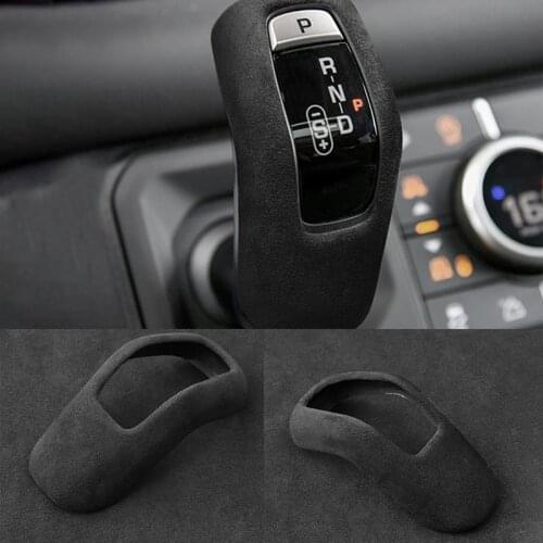 For Land Rover Defender 2020 2021 1pcs Alcantara Turn fur Car Gear Shift Knob Cover Sticker Auto Interior Accessories Decals