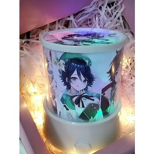 Game Cosplay Genshin Impact DIY Luminous Anime Accessories Projection Lamp Project New Year Birthday Gift Kids Holiday Toys