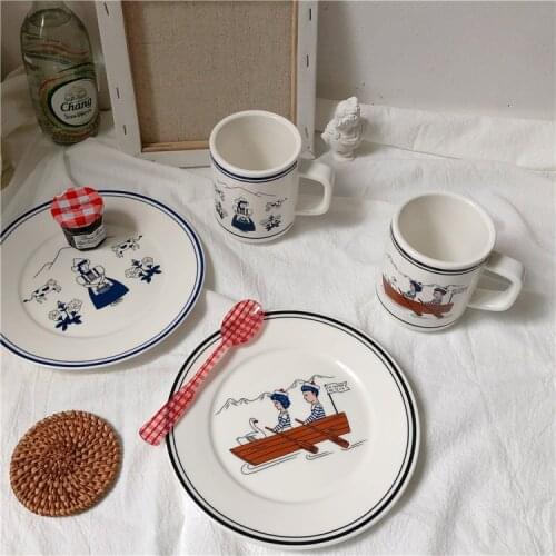 Ceramic Tableware Plate Ceramics Dishes Dinner Plates Tableware Ceramic Tray Salad Plates for Food Dish Set Dessert Plate