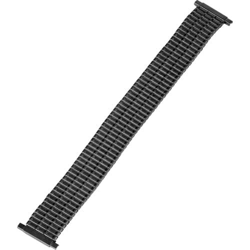 Classic Replacement Silver Stainless Steel Metal Watch Strap 16/18/20/22MM General Size No Buckle Elastic Wristwatch Strap