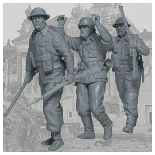 1/35 A British soldier captured Three people Military scene combination kit Figure soldiers GK Military theme Uncoated No colour