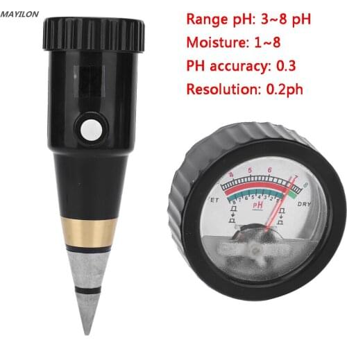 Hot Handheld VT-05 Soil Moisture Meter Humidity Tester with Ph Meter Digital Soil PH Meter PH Range 3~8ph, Moister Range 1~8