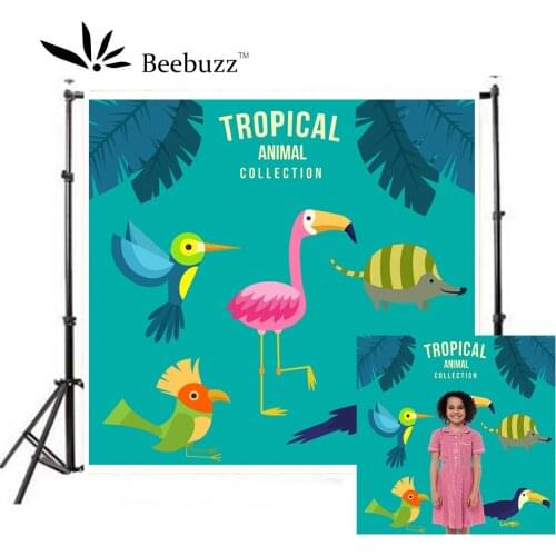 Cartoon Photography Backdrops Tropical Rain Forest Animals Photo Background Photo Props