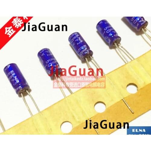 50PCS NEW ELNA RBP2 50V1UF 5X11MM blue robe 50v 1uf audio electrolytic capacitor R2B 1uF/50V BP 1UF 50V