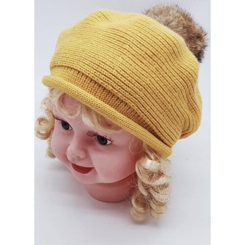Autumn Winter Baby Warm Hats Kids Cute Solid Color Caps Childrens Berets Infant Gift