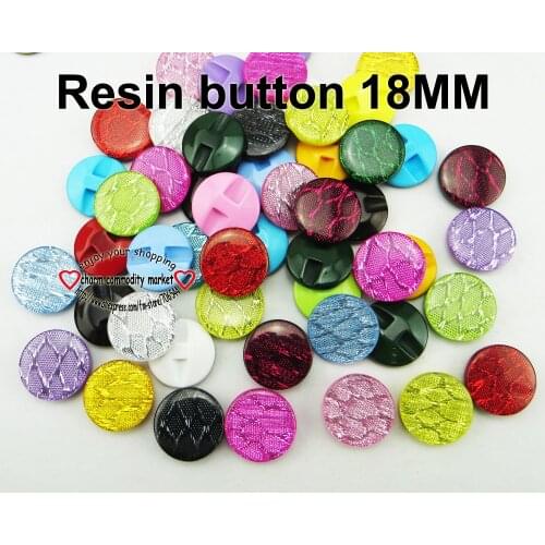 40PCS 18MM Mixed Stripe Dyed RESIN Buttons Coat Boots Sewing Clothes Accessories R-229
