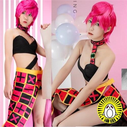 JOJO Higashikata Josuke Goldenwind Trish Una Sexy dress Halloween costume Unisex