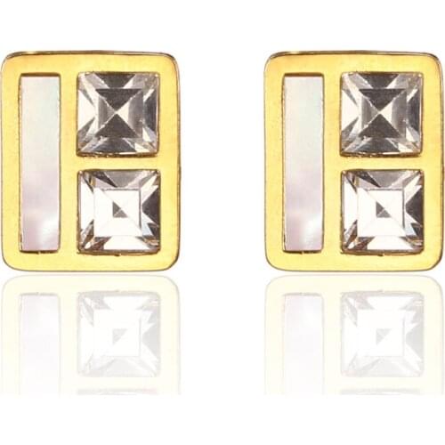 OUFEI Earrings Accessories Stainless Steel Stud Earrings For Women Jewelry Brincos Crystal Star Earrings Fashionstar