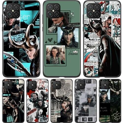 Silicone Cover Marvel Avengers Loki For Huawei Nova 8 7i 6 5T 5i 5Z 4E 3i 3e 2i SE PRO Lite 4G 5G Black Phone Case