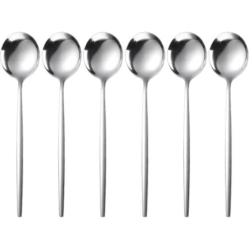 6pcs/set stainless steel dinner black gold cutlery set coffee spoon cutlery set kitchen cutlery silverware set dishwasher safe