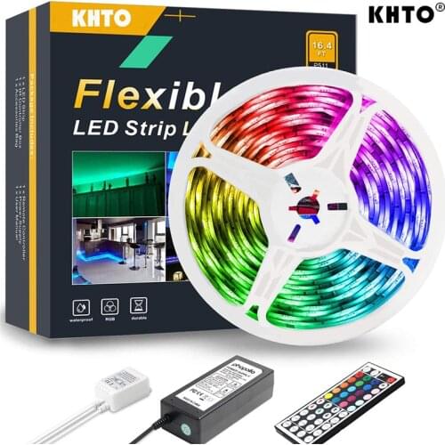 LED Strip Light RGB SMD 5050 2835 12V Ribbon LED Lights Strip Tape Flexible Diode Tape for Living Room TV Backlight Bluetooth