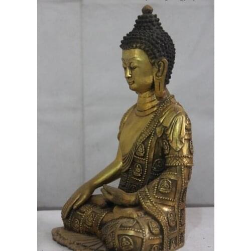 Tibet Buddhism Temple Bronze Thousand Buddhas Sakyamuni Buddha Statue