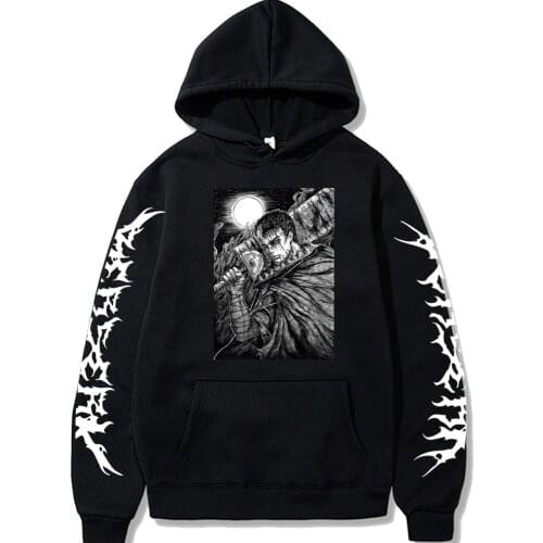 Manga Hoodies Berserk Men Women Anime Hoodie Casual Pullover Cute Sweatshirt