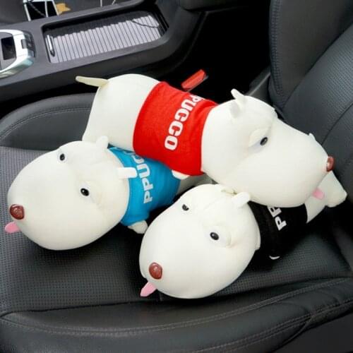 Car Ornament Charcoal Activated Bamboo Bag Air Fresher Auto Cute Plush Cartoon Dog For Interior Decoration