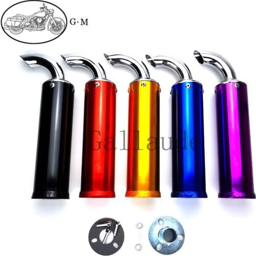 22MM Universal metal 60X200MM Motorcycle Racing Exhaust Muffler Silence Silencer 2 Stroke Motorcycle Exhaust Pipe Muffler