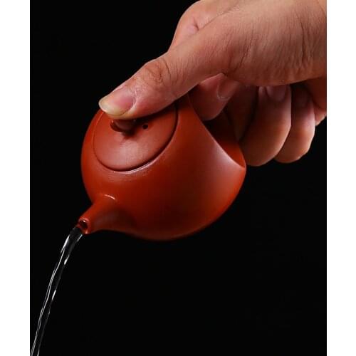 Yixing Purple Clay Pot Handmade Zhu Clay Teapot Ceramic Tea Set Moon Pot Filter Small Bubble Teapot Flower Teapot Home