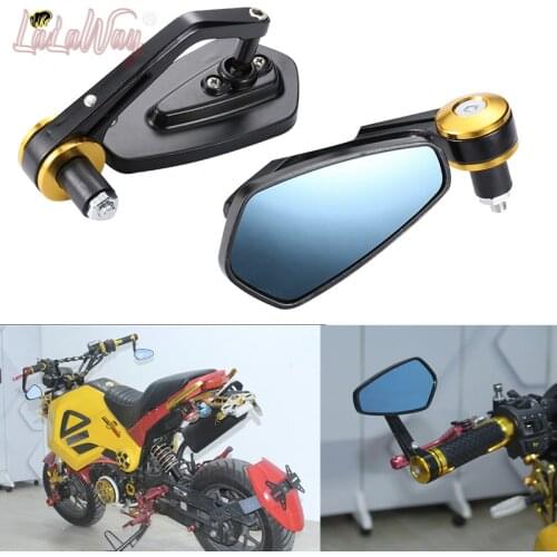 1 Pair 7/8" 22mm Universal Motorcycle Mirror Aluminum Retro Rearview Mirror Clearly Rotatable Adjustable Mirrors