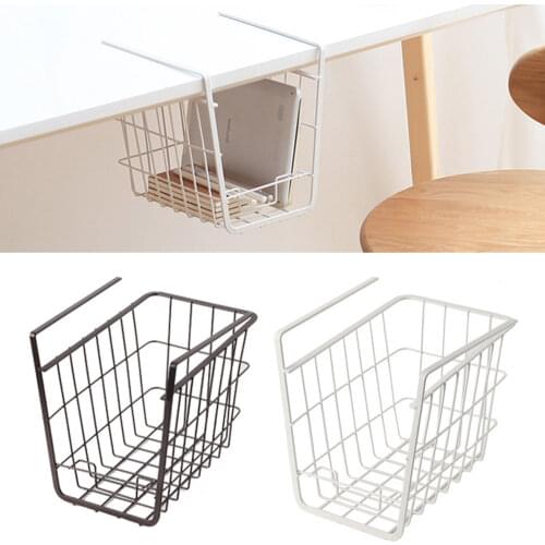 Hanging Storage Rack Kitchen Paniers De Rangement Sundry Shelf Closet Organizer Storage Baskets Iron Shelf Basket Under Cabinet