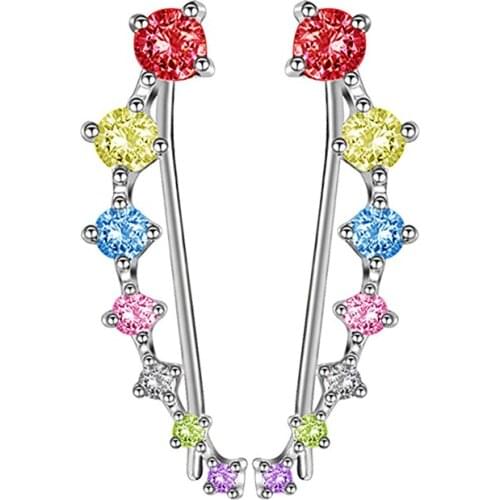 Fashion Gold Silver Color Multicolor 2019 NEW Star Stud Long Earrings Women Jewelry Earring Female Bijoux Birthday Gift Jewelry