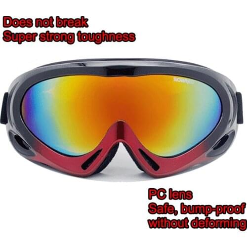 Adult Children Winter Skiing Goggles Snow Sports Anti-fog Snowmobile Dustproof Windproof Eyewear Skate Sunglasses