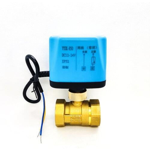 1" Brass Electric Ball Valve Two Wire Two Way Normally Closed Normally Open 220V 24V 12V Switch Valve Water Valve
