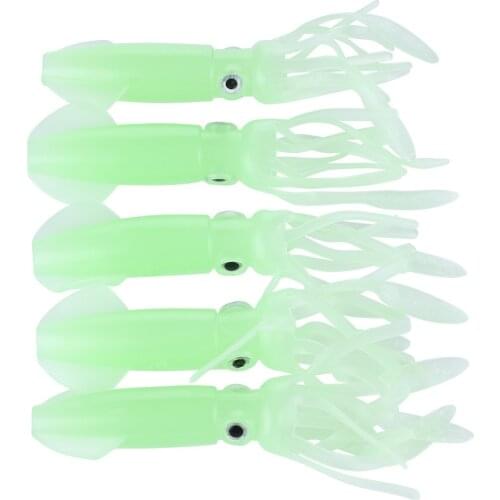 1 Pcs 9cm/8g Artificial Luminous Carp Soft Bait Light Sea Fishing Soft Squid Octopus Bait inchiku Jigging Fish Fishing Gear