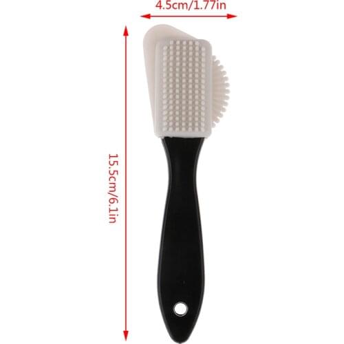 1Pcs New Black 3 Side Cleaning Brush For Suede Nubuck Boot Shoes S Shape Shoe Cleaner Wholesale