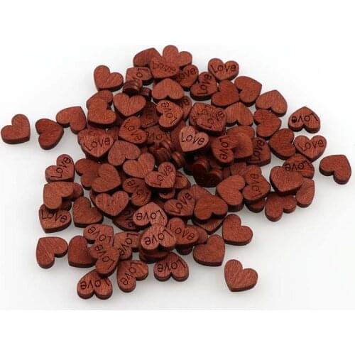 100pcs10*12m Wooden Love Heart Shapes Laser Blank Embellishments Craft Card Decor Scrapbooking Craft Cards Wood Craft Decoration