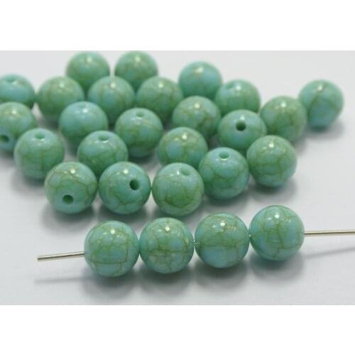 100 Blue Imitation Acrylic Round Beads 10mm(3/8")