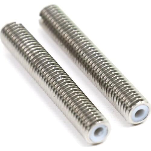2pcs Mk8 M6 30mm Stainless Steel Nozzle Extruder Throat Tubes Pipes For 1.75mm Filament 3d Printer Parts