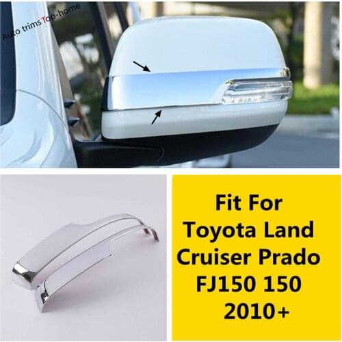 ABS Chrome Rearview Mirror Strip Protective Decor Cover Kit Trim Accessories For Toyota Land Cruiser Prado FJ150 150 2010 - 2020