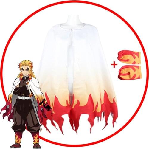 Anime Demon Slayer: Kimetsu no Yaiba Cosplay Costume Cloak Japanese Kimono Uniform with Leggings Cape Kids Adults Party Outfit