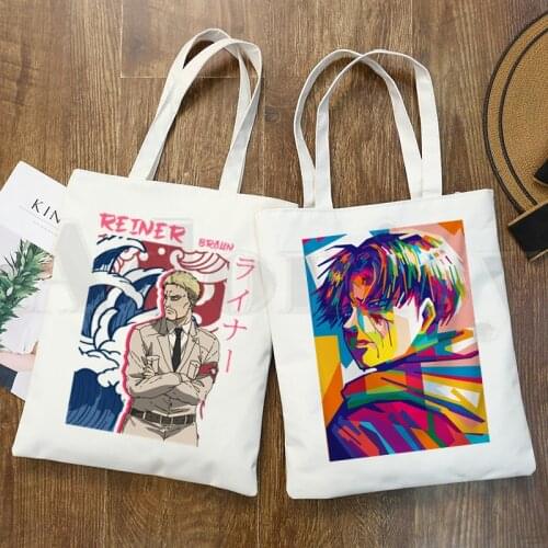 Attack On Titan Handbags Shoulder Bags Casual Shopping Girls Handbag Women Elegant Canvas Bag