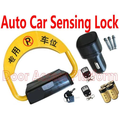 Automatic sensing up+down Car Parking Lock power dry cell parking system lock vehicle truck one stop access control lock key kit