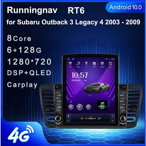 9.7" Android 10.1 For Subaru Outback 3 Legacy 4 2003-2009 Tesla Type Car Radio Multimedia Video Player Navigation GPS RDS no dvd