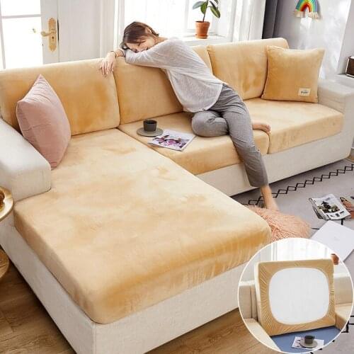Velvet recliner sofa cover living room L-shaped furniture sofa corner cover elastic elastic removable and washable sofa cover
