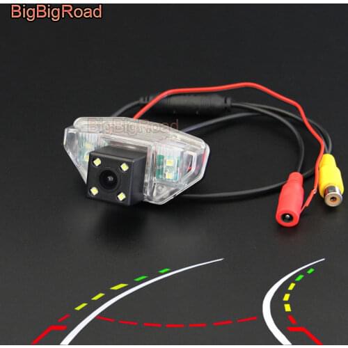 BigBigRoad Car Intelligent Dynamic Track Rear View Camera Waterproof For Honda New Fit Hatchback 2008-2011CRV CR-V 2007- 2011