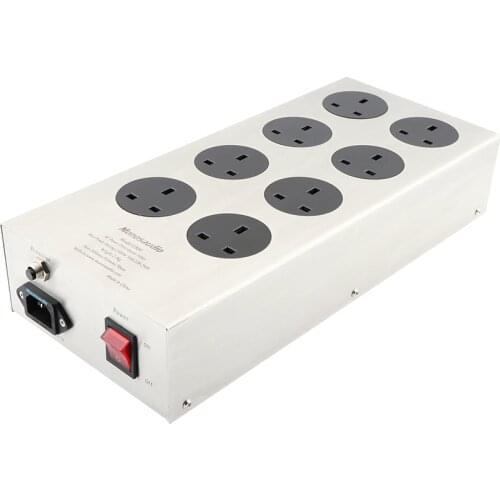 Monosaudio UK800 HiFi Power Filter Plant Schuko Socket 8Ways AC Power Conditioner Audiophile Power Purifier