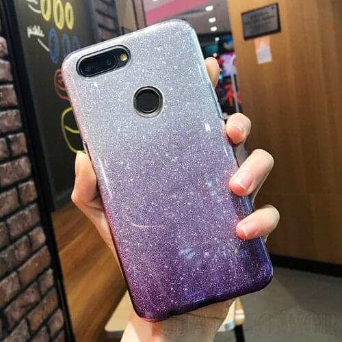 New Bling Glitter Gradient Case For Huawei Y5 Y6 Prime Y7 Pro Y9 2018 2019 Soft Silicone Cover For Huawei P Smart Plus Smart-Z