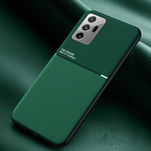 For Samsung Note 20 Ultra Case Luxury Matte Leather Cover Samsung Galaxy Note 10 Plus 9 8 Covers Car Magnetic Holder Bumper Capa