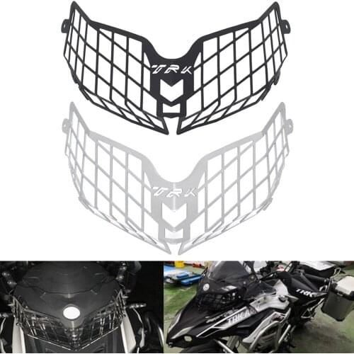 For Benelli TRK502 TRK 502X TRK 502 Motorcycle Accessories Black Silver Headlight Guard Protector Grille Covers Moto Parts