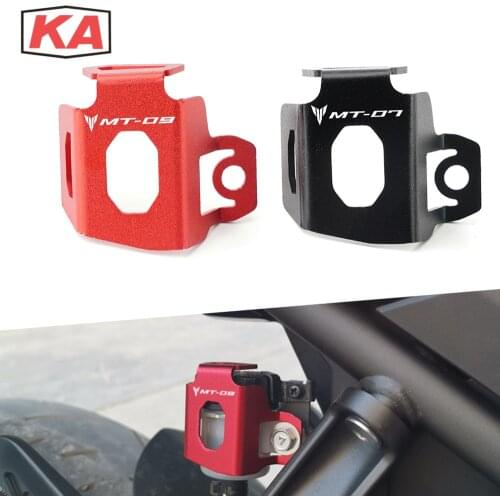 For YAMAHA MT09 MT07 MT 09 MT 07 2015-2021 2020 2019 2018 2017 CNC Motorcycle Parts Rear Fluid Reservoir Guard Cover Protector