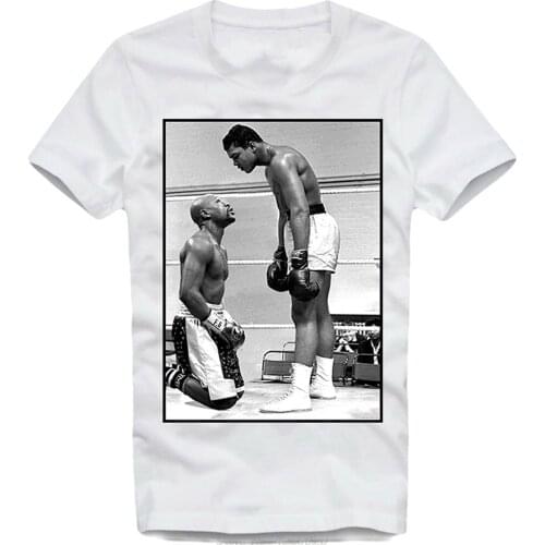 T Shirt May Weather Vs Muhammad Ali The Real G.O.A.T New Fashion MenS Summer Short Sleeve Brand Style Slim Custom Shirts