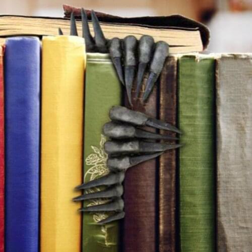 Halloween Horror Devil Hand Bookmark Devil Claw Resin Crafts Diy Creative School Office Desktop Decoration