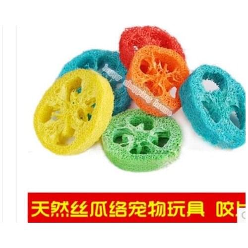 Parrot toys diy accessories natural loofah parrot toys tablets 6cm