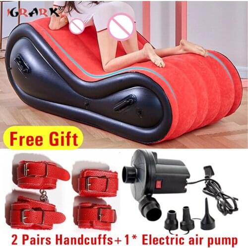 Sexy Inflatable Sex Sofa Erotic Bed Sex Furniture BDSM Bondage Sex Toys For Couples Men Women Love Position Cushione Adult Games
